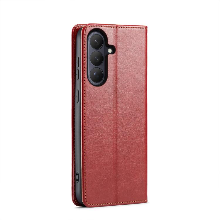 For Samsung Galaxy S26+ 5G Fierre Shann PU Genuine Leather Texture Phone Case