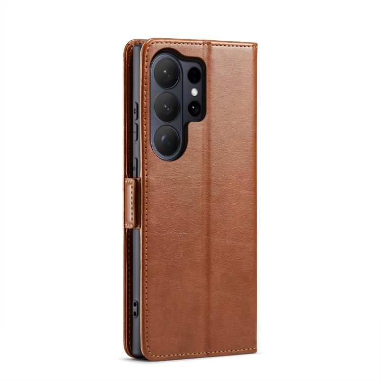 For Samsung Galaxy S26 Ultra 5G Fierre Shann PU Genuine Leather Texture Phone Case