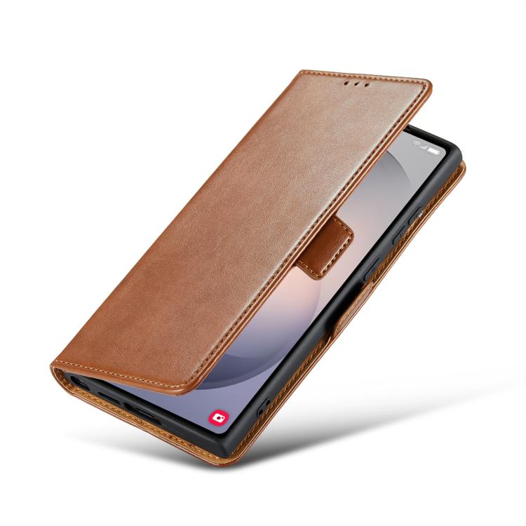 For Samsung Galaxy S26 Ultra 5G Fierre Shann PU Genuine Leather Texture Phone Case