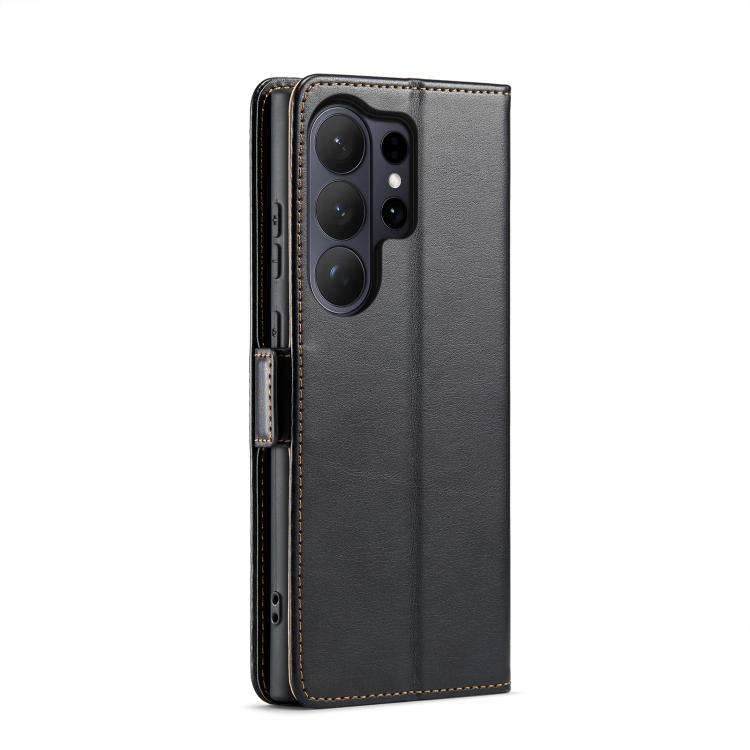 For Samsung Galaxy S26 Ultra 5G Fierre Shann PU Genuine Leather Texture Phone Case