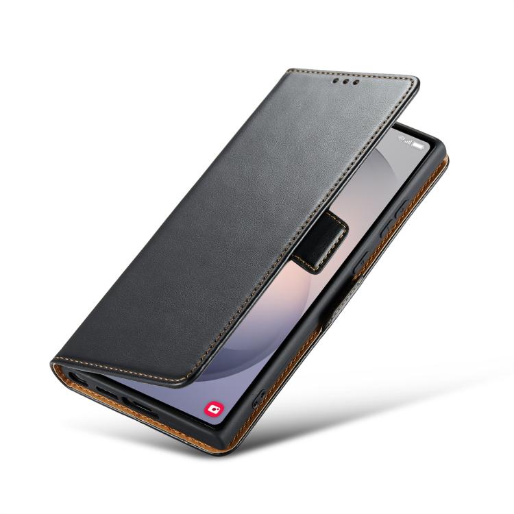 For Samsung Galaxy S26 Ultra 5G Fierre Shann PU Genuine Leather Texture Phone Case
