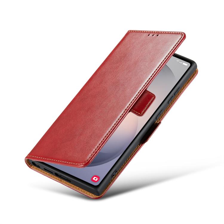 For Samsung Galaxy S26 Ultra 5G Fierre Shann PU Genuine Leather Texture Phone Case