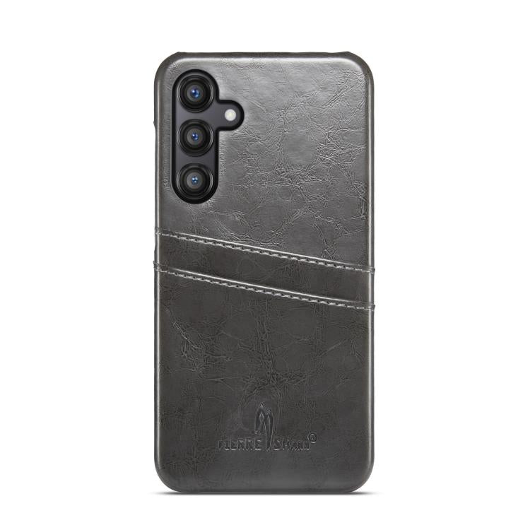 For Samsung Galaxy S25 5G Fierre Shann Retro Oil Wax Texture Card Slots PU Leather Phone Case