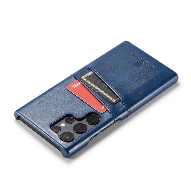 For Samsung Galaxy S25 Ultra 5G Fierre Shann Retro Oil Wax Texture Card Slots PU Leather Phone Case