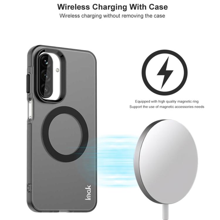 For Samsung Galaxy A26 5G IMAK Chocolate Series TPU + PET MagSafe Phone Case - Black
