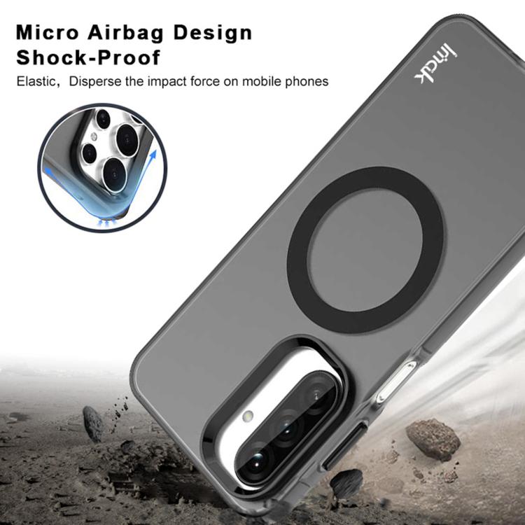 For Samsung Galaxy A26 5G IMAK Chocolate Series TPU + PET MagSafe Phone Case - Black