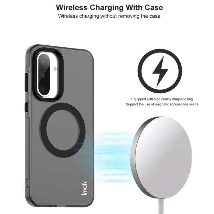 For Samsung Galaxy A36 5G IMAK Chocolate Series TPU + PET MagSafe Phone Case - Black