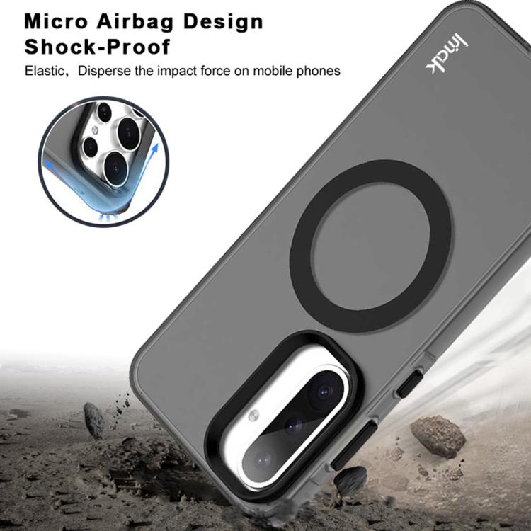 For Samsung Galaxy A36 5G IMAK Chocolate Series TPU + PET MagSafe Phone Case - Black