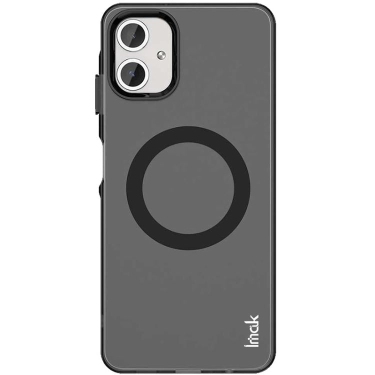 For Samsung Galaxy A06 4G IMAK Chocolate Series TPU + PET MagSafe Phone Case - Black