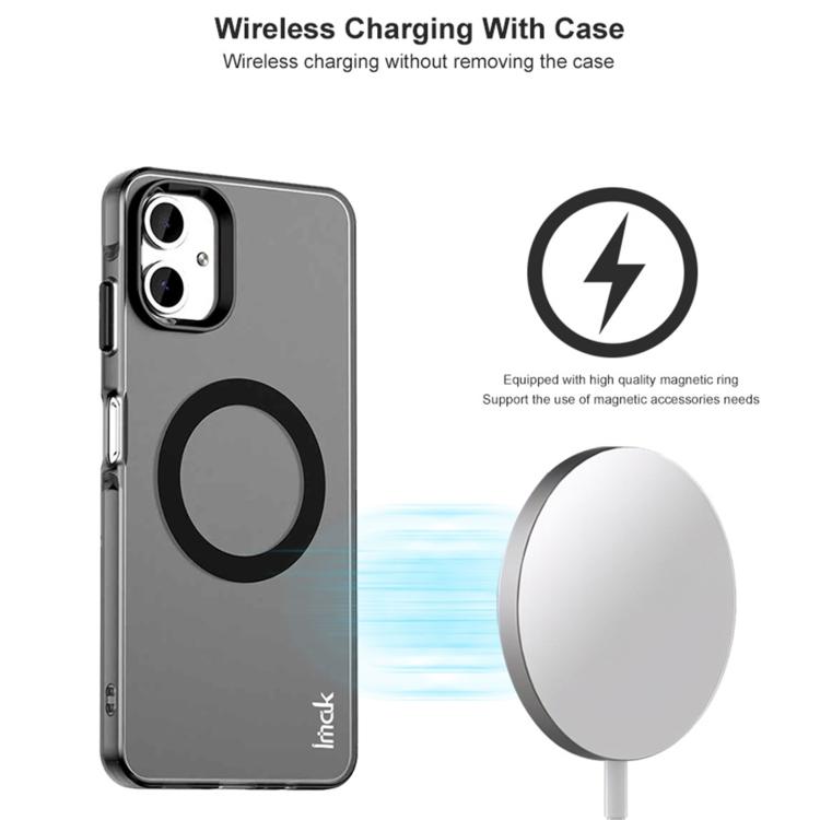 For Samsung Galaxy A06 4G IMAK Chocolate Series TPU + PET MagSafe Phone Case - Black