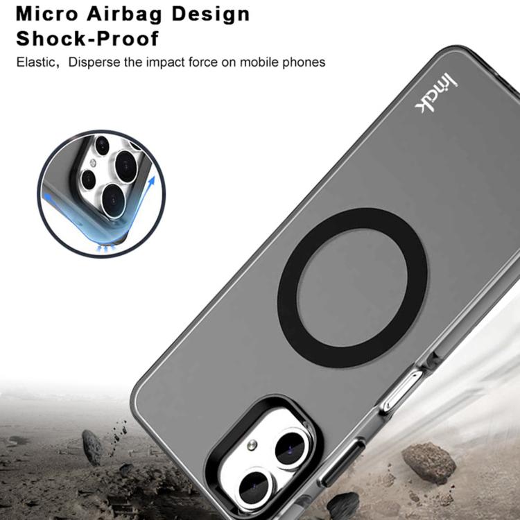 For Samsung Galaxy A06 4G IMAK Chocolate Series TPU + PET MagSafe Phone Case - Black