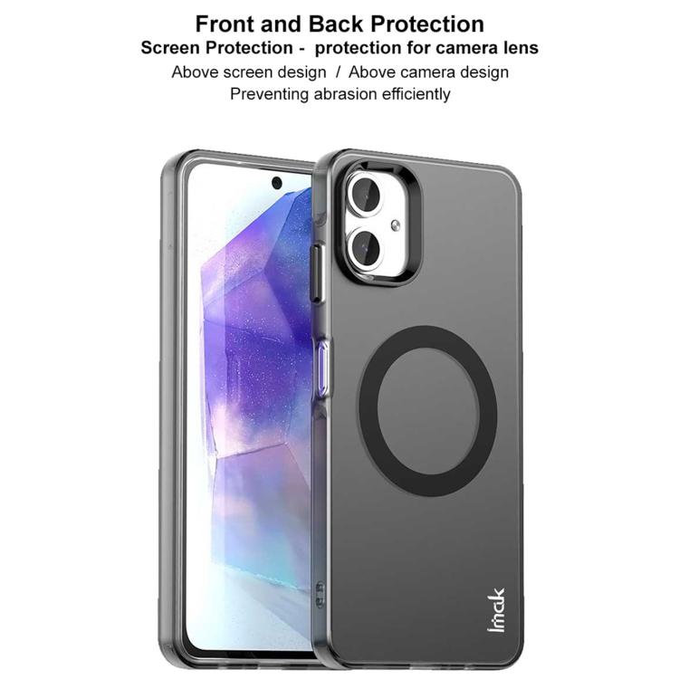 For Samsung Galaxy A06 4G IMAK Chocolate Series TPU + PET MagSafe Phone Case - Black