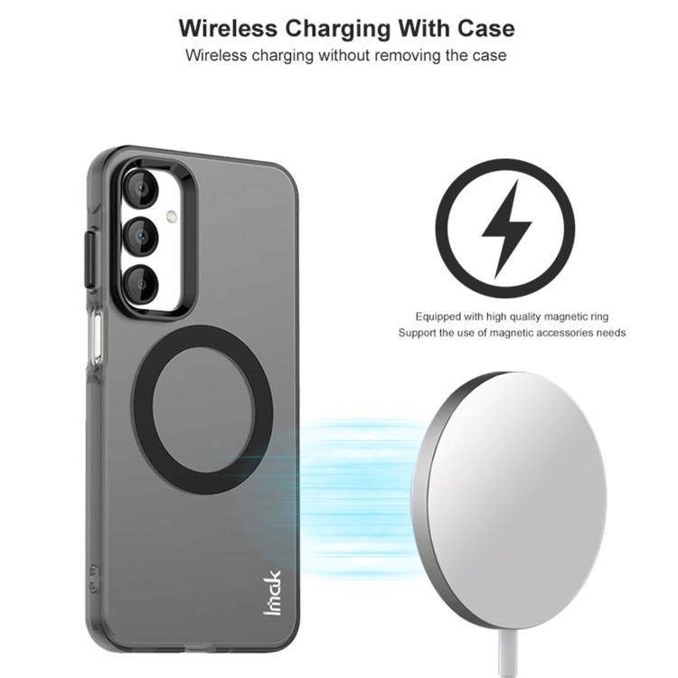 For Samsung Galaxy A16 5G / 4G IMAK Chocolate Series TPU + PET MagSafe Phone Case - Black