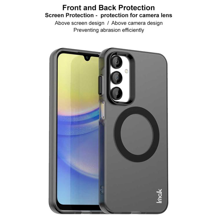 For Samsung Galaxy A16 5G / 4G IMAK Chocolate Series TPU + PET MagSafe Phone Case - Black
