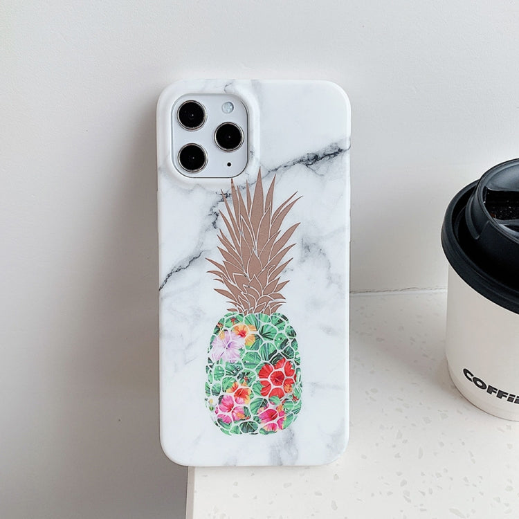 For iPhone 12 / 12 Pro Gilding Pineapple Pattern Soft TPU Protective Case
