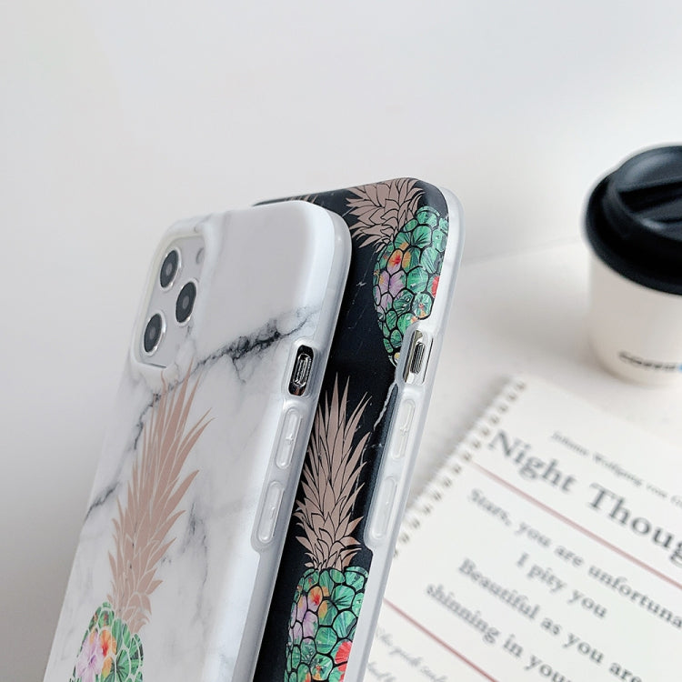 For iPhone 12 / 12 Pro Gilding Pineapple Pattern Soft TPU Protective Case