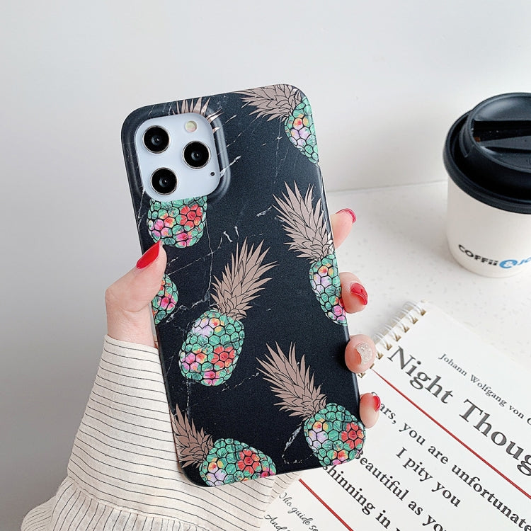 For iPhone 12 / 12 Pro Gilding Pineapple Pattern Soft TPU Protective Case