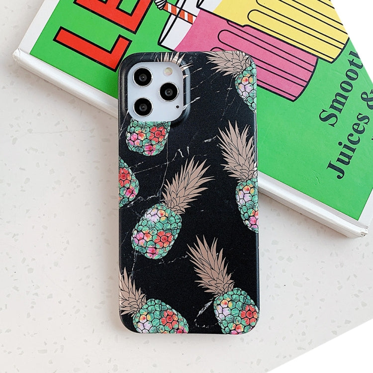 For iPhone 12 / 12 Pro Gilding Pineapple Pattern Soft TPU Protective Case
