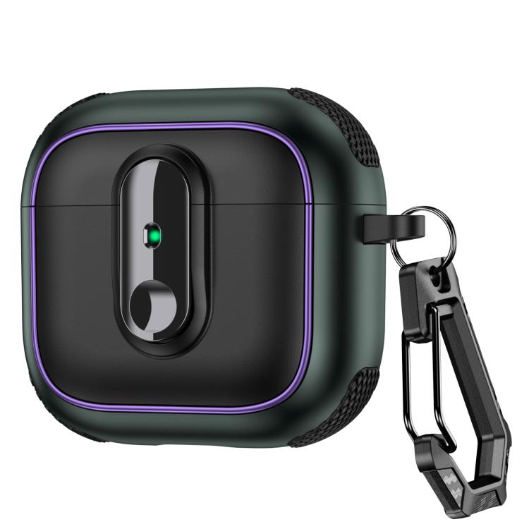 For AirPods 4 Armor Magnetic Wireless Earphones Case with Security Lock