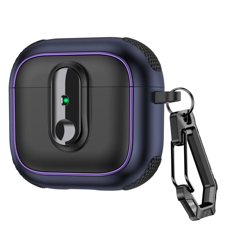 For AirPods 4 Armor Magnetic Wireless Earphones Case with Security Lock