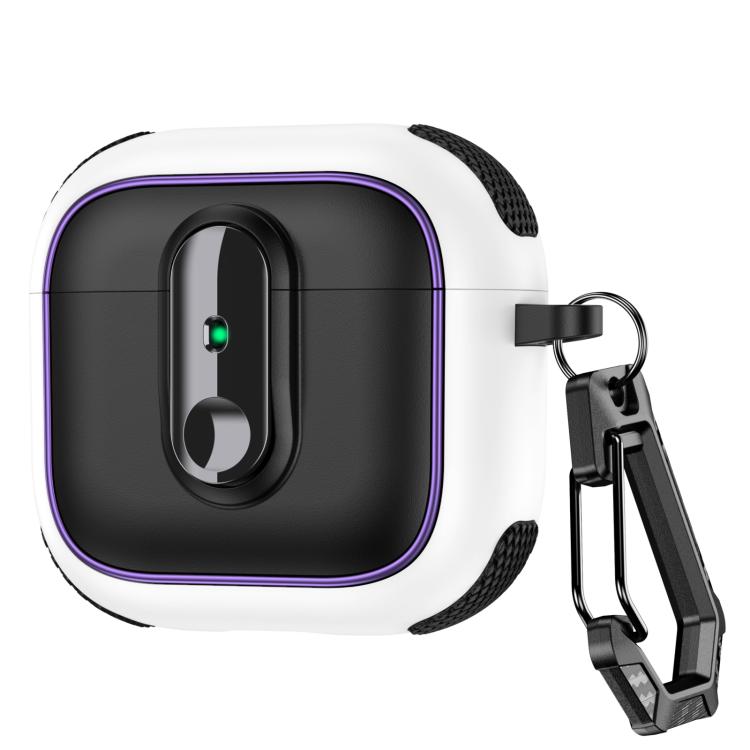 For AirPods 4 Armor Magnetic Wireless Earphones Case with Security Lock