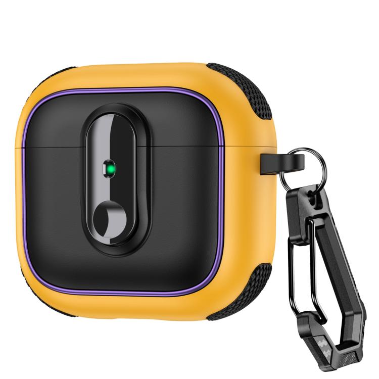 For AirPods 4 Armor Magnetic Wireless Earphones Case with Security Lock