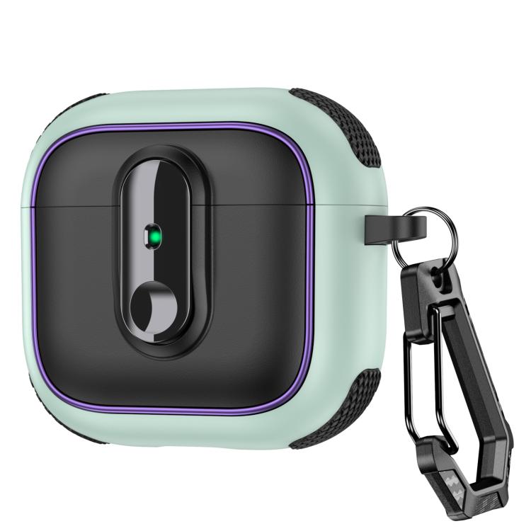 For AirPods 4 Armor Magnetic Wireless Earphones Case with Security Lock