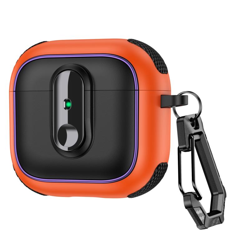 For AirPods 4 Armor Magnetic Wireless Earphones Case with Security Lock