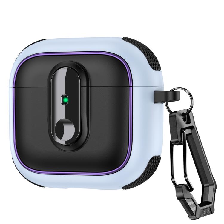 For AirPods 4 Armor Magnetic Wireless Earphones Case with Security Lock