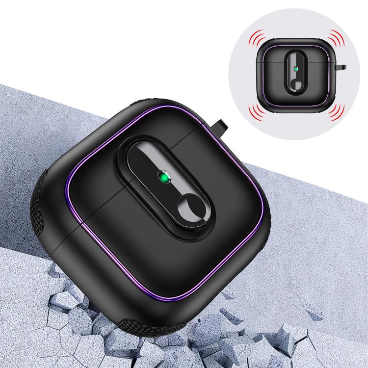 For AirPods 4 Armor Magnetic Wireless Earphones Case with Security Lock