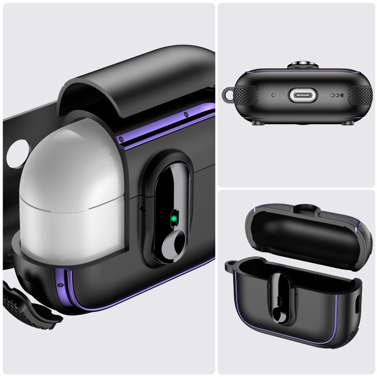 For AirPods Pro 2 Armor Magnetic Wireless Earphones Case with Security Lock