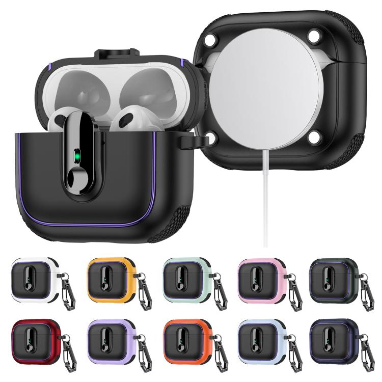 For AirPods 3 Armor Magnetic Wireless Earphones Case with Security Lock