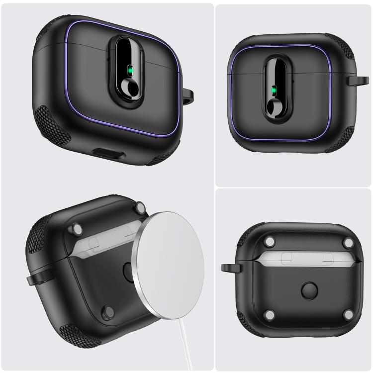 For AirPods 3 Armor Magnetic Wireless Earphones Case with Security Lock