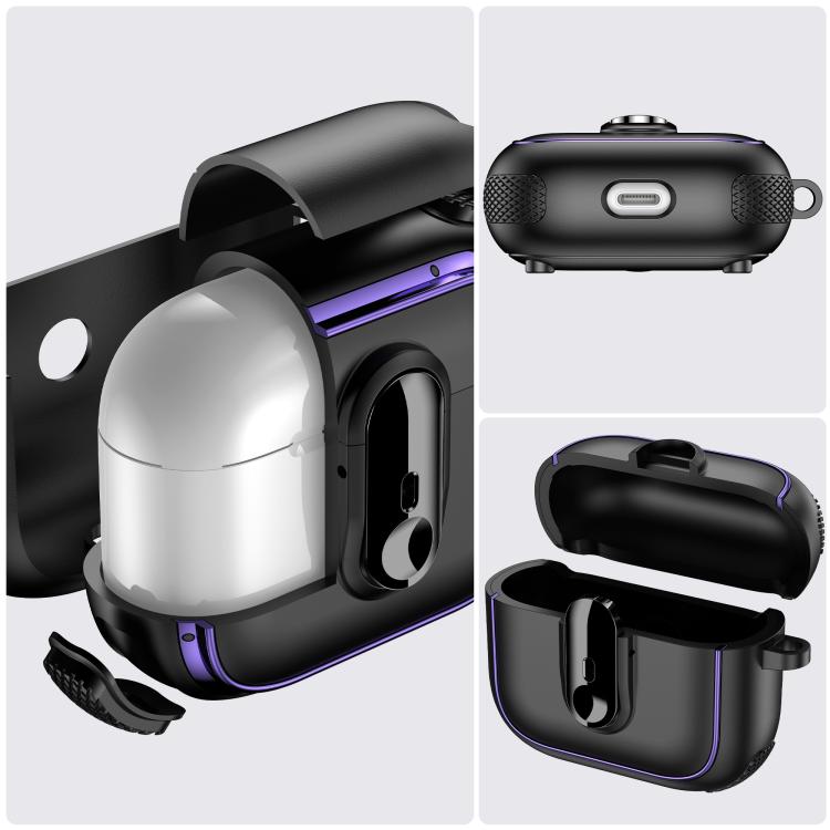 For AirPods 3 Armor Magnetic Wireless Earphones Case with Security Lock