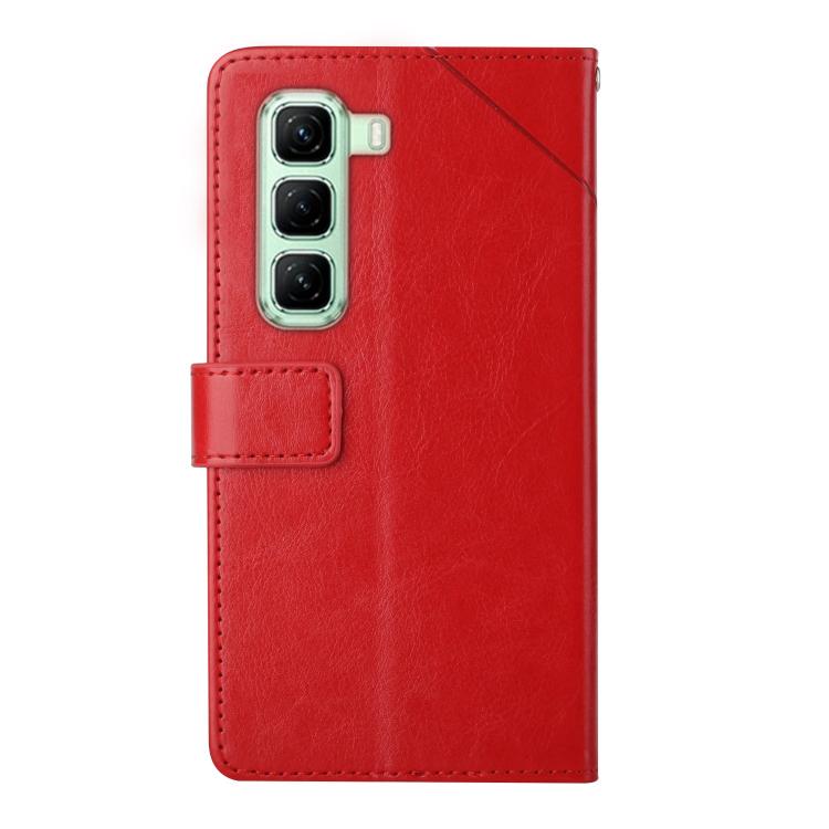For Infinix Hot 50 4G Y-shaped Pattern Flip Leather Phone Case