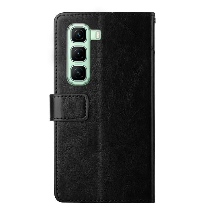 For Infinix Hot 50 5G Y-shaped Pattern Flip Leather Phone Case