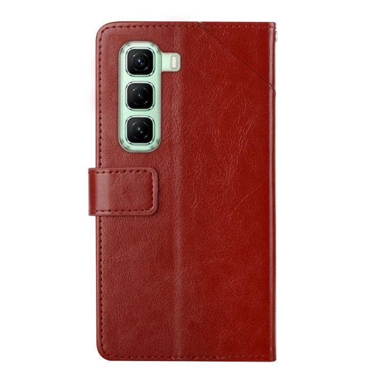 For Infinix Hot 50 Pro+ 4G Y-shaped Pattern Flip Leather Phone Case