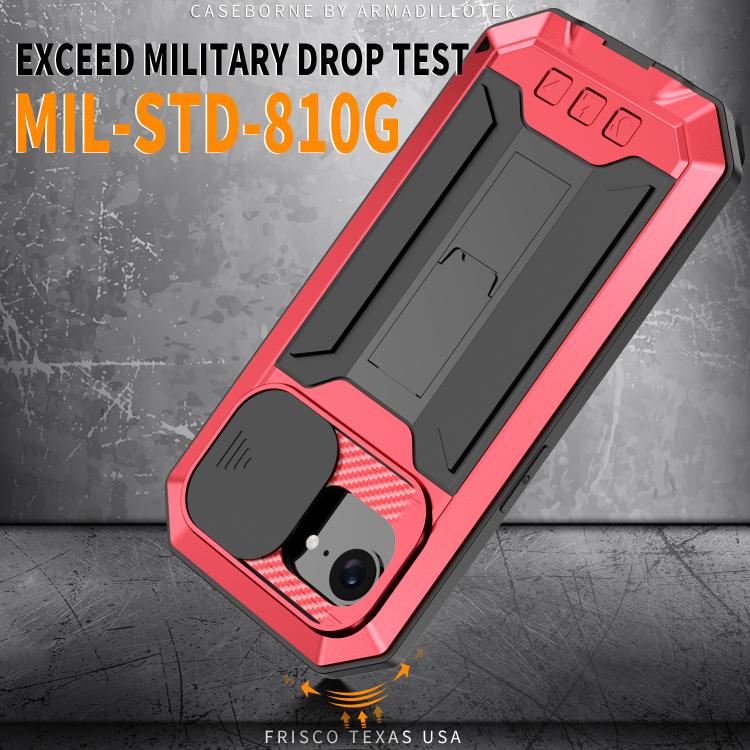 For iPhone 17e / 16e Sliding Camera IP68 Waterproof Holder Phone Case