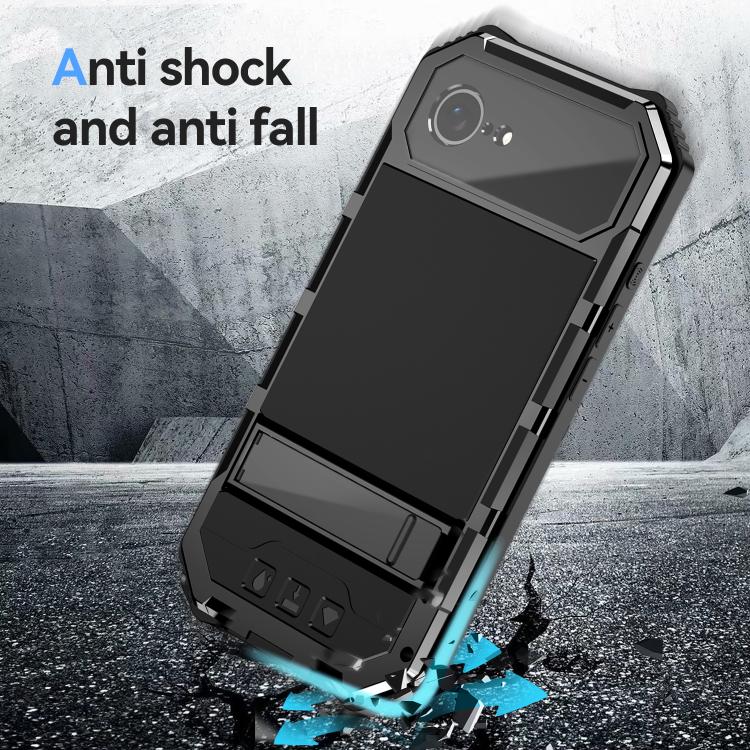 For iPhone 17e / 16e IP68 Waterproof Dustproof Shockproof Holder Phone Case