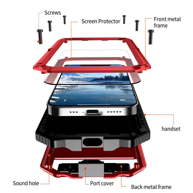 For iPhone 17e / 16e IP68 Waterproof Dustproof Shockproof Holder Phone Case