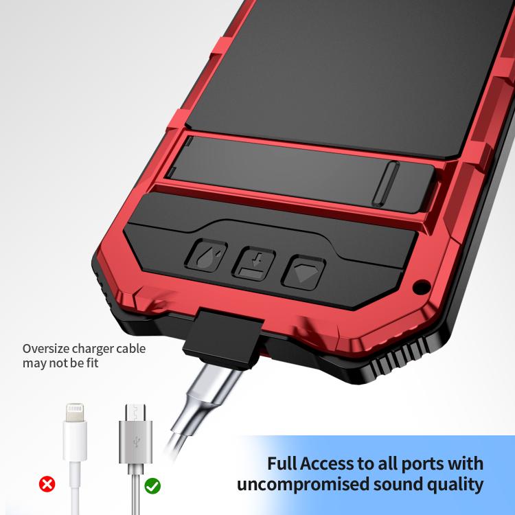 For iPhone 17e / 16e IP68 Waterproof Dustproof Shockproof Holder Phone Case