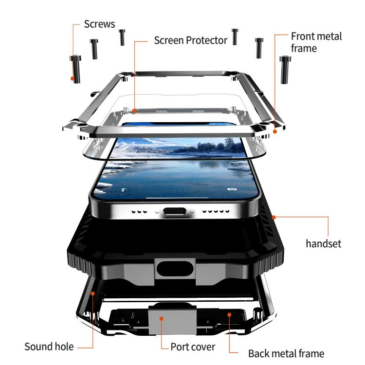 For iPhone 17e / 16e IP68 Waterproof Dustproof Shockproof Holder Phone Case