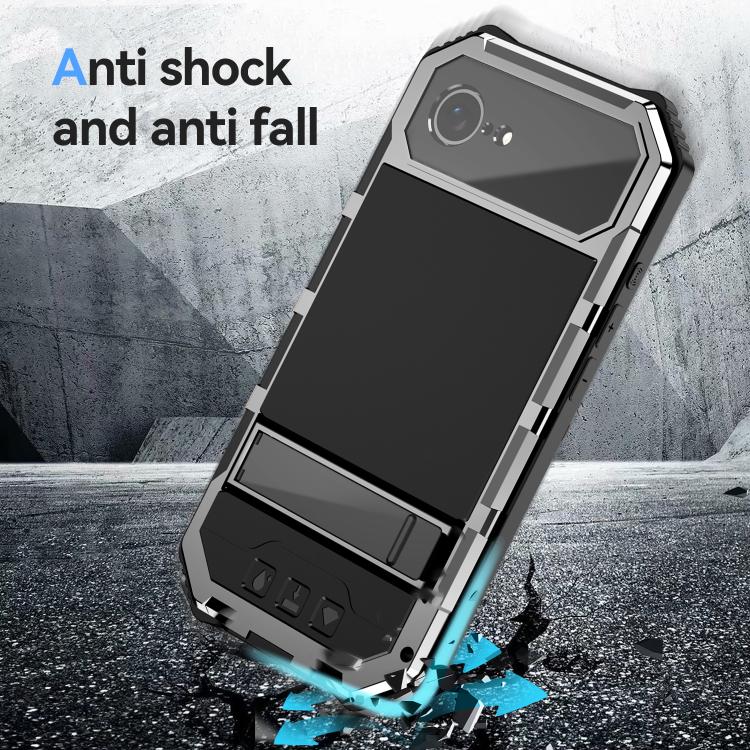 For iPhone 17e / 16e IP68 Waterproof Dustproof Shockproof Holder Phone Case