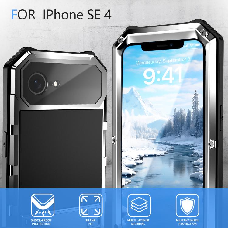 For iPhone 17e / 16e IP68 Waterproof Dustproof Shockproof Holder Phone Case