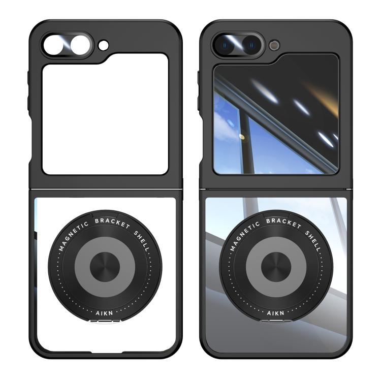For Samsung Galaxy Z Flip6 / Flip5 360 Holder MagSafe Acrylic Hybrid TPU Phone Case