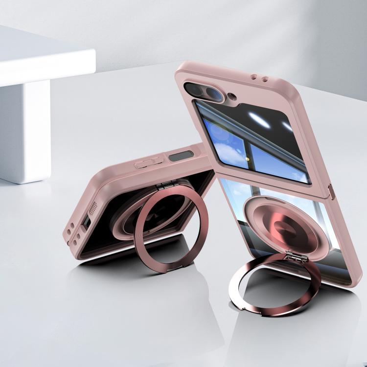 For Samsung Galaxy Z Flip6 / Flip5 360 Holder MagSafe Acrylic Hybrid TPU Phone Case