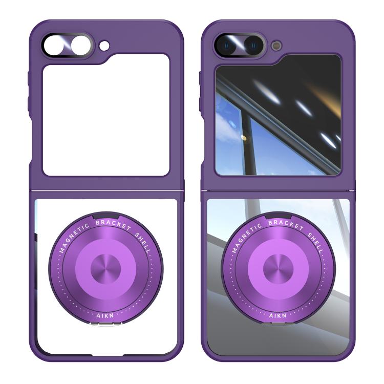 For Samsung Galaxy Z Flip6 / Flip5 360 Holder MagSafe Acrylic Hybrid TPU Phone Case