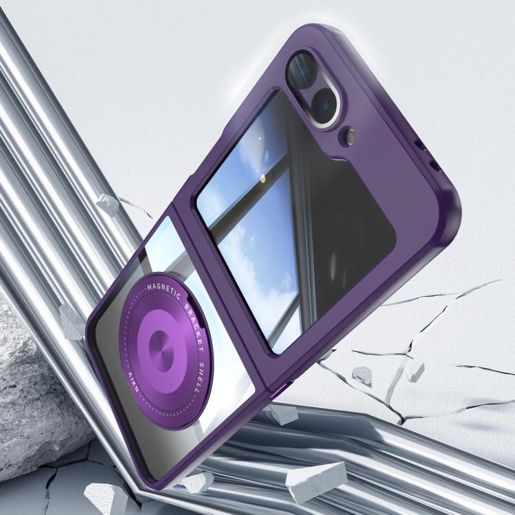 For Samsung Galaxy Z Flip6 / Flip5 360 Holder MagSafe Acrylic Hybrid TPU Phone Case