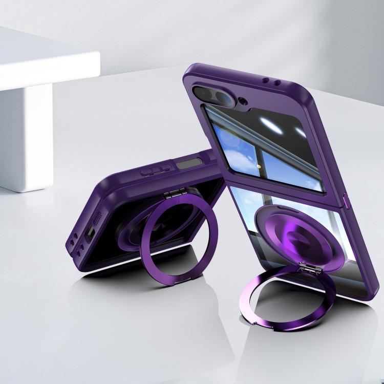 For Samsung Galaxy Z Flip6 / Flip5 360 Holder MagSafe Acrylic Hybrid TPU Phone Case