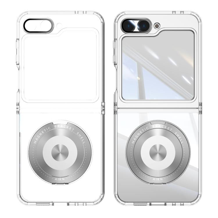For Samsung Galaxy Z Flip6 / Flip5 360 Holder MagSafe Acrylic Hybrid TPU Phone Case
